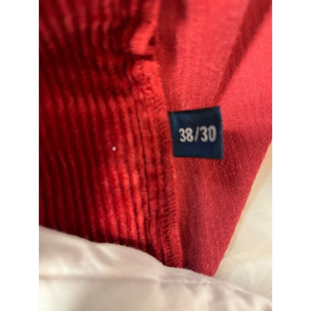Polo Ralph Lauren Corduroy Pants Mens 38x30 Red Straight Leg Trousers